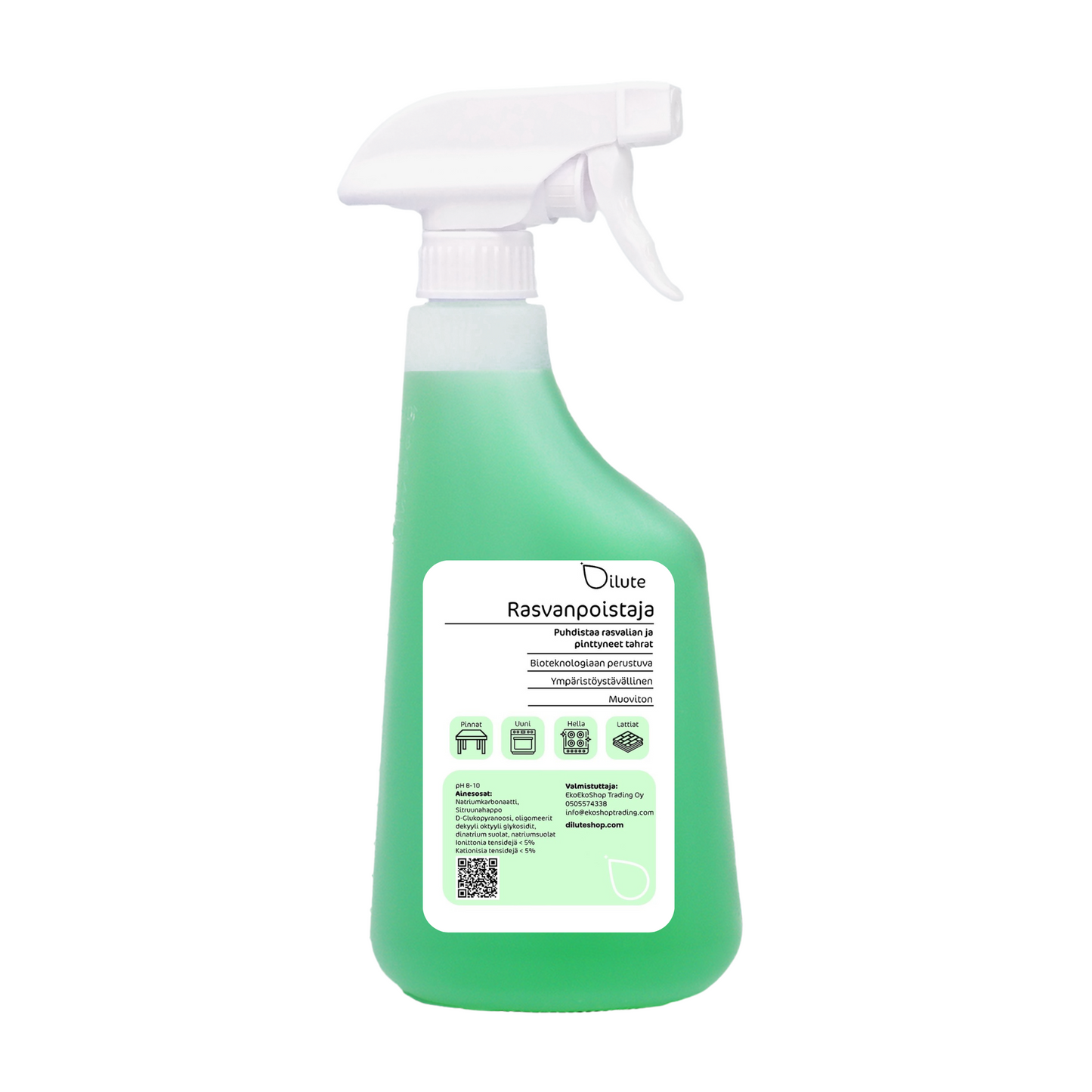 Käyttöliuos etiketti Dilute® Keittiö 1 kpl