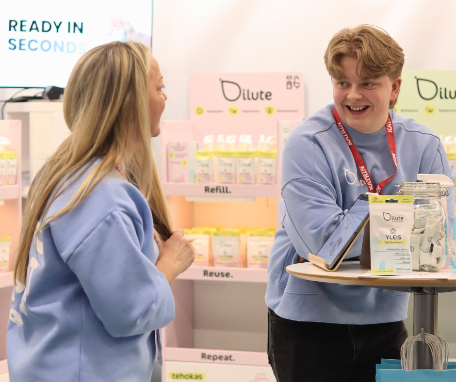 Dilute on suomalainen perheyritys, joka valmistaa uudelleentäytettäviä puhdistusaineita.