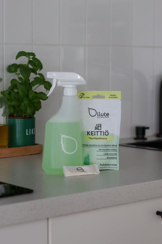 Dilute® Keittiö puhdistusaine kaikille keittiön pinnoille.