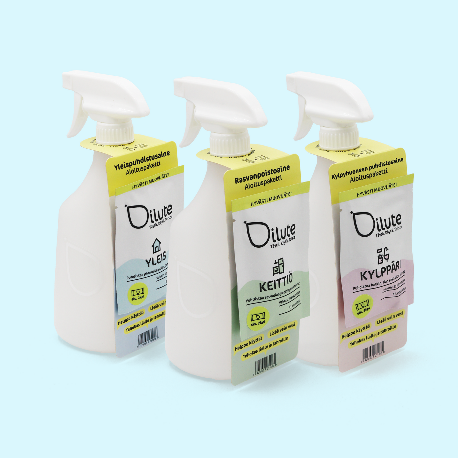 Dilute® puhdistusaineet koko kodin siivoukseen