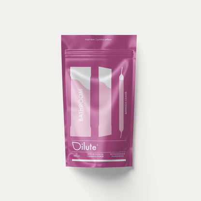 Ekologinen dilute-kylpyhuoneen puhdistusaineen täyttöpaketti: raikas pellavan tuoksu ja biologinen puhdistusteho