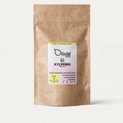 Dilute Pro Kylppäri -kylpyhuoneen puhdistusainepussi studiokuvassa ammattisiivoukseen.