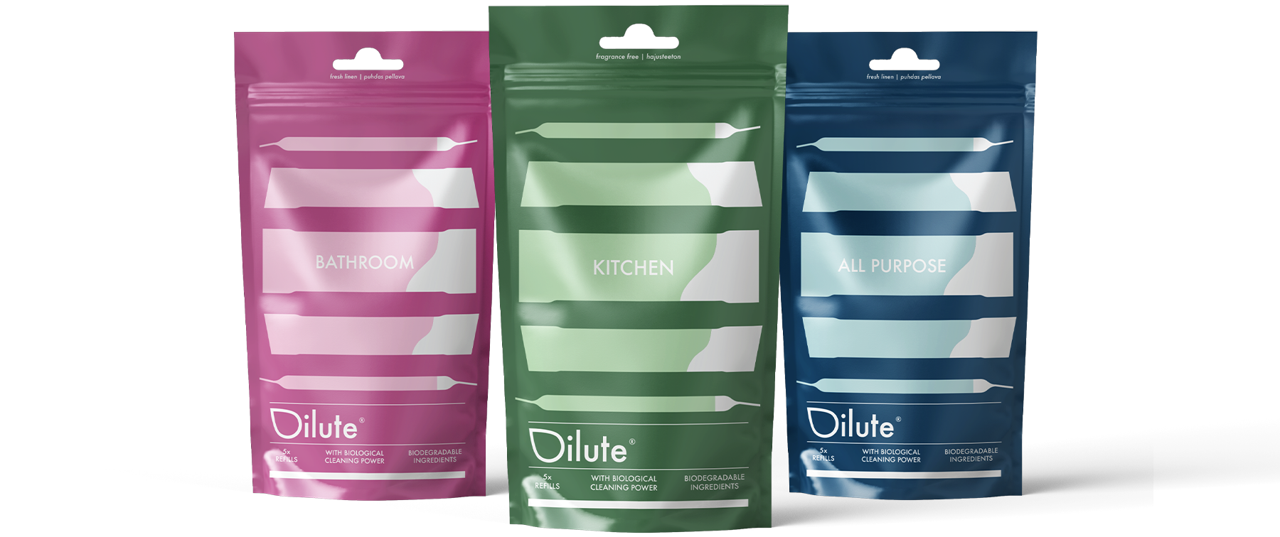 Dilute uudelleentäyttö puhdistusaineet tekevät arjesta helpompaa niin kotona kuin ammattiympäristöissä. Ammattitasoiset, kotikäyttöön turvalliset puhdistusaineet oat tehokkaita, ekologisia, eläinkokeettomia ja minimalistiseen sisustukseen sopivia.