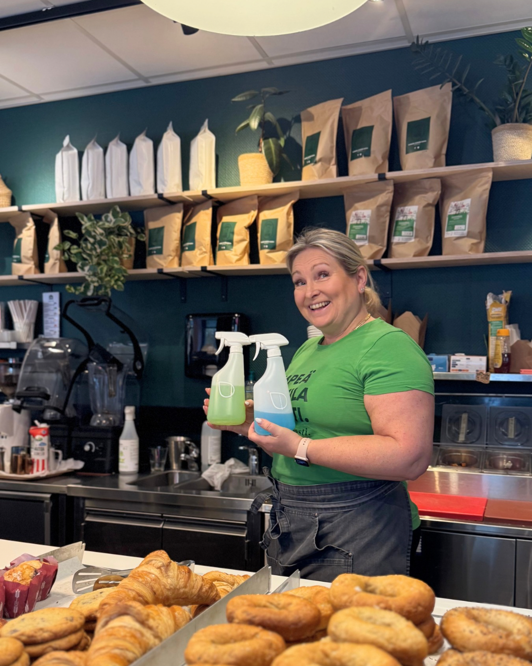 tampereen kalevassa sijaitseva kahvila vihreä vuohi luottaa kahvilan puhtaanapidossa Diluten tuotteisiin